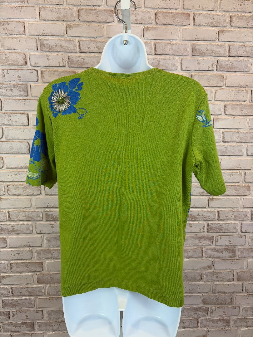 Chicos Shirt, Green, Large/2, Used - Excellent