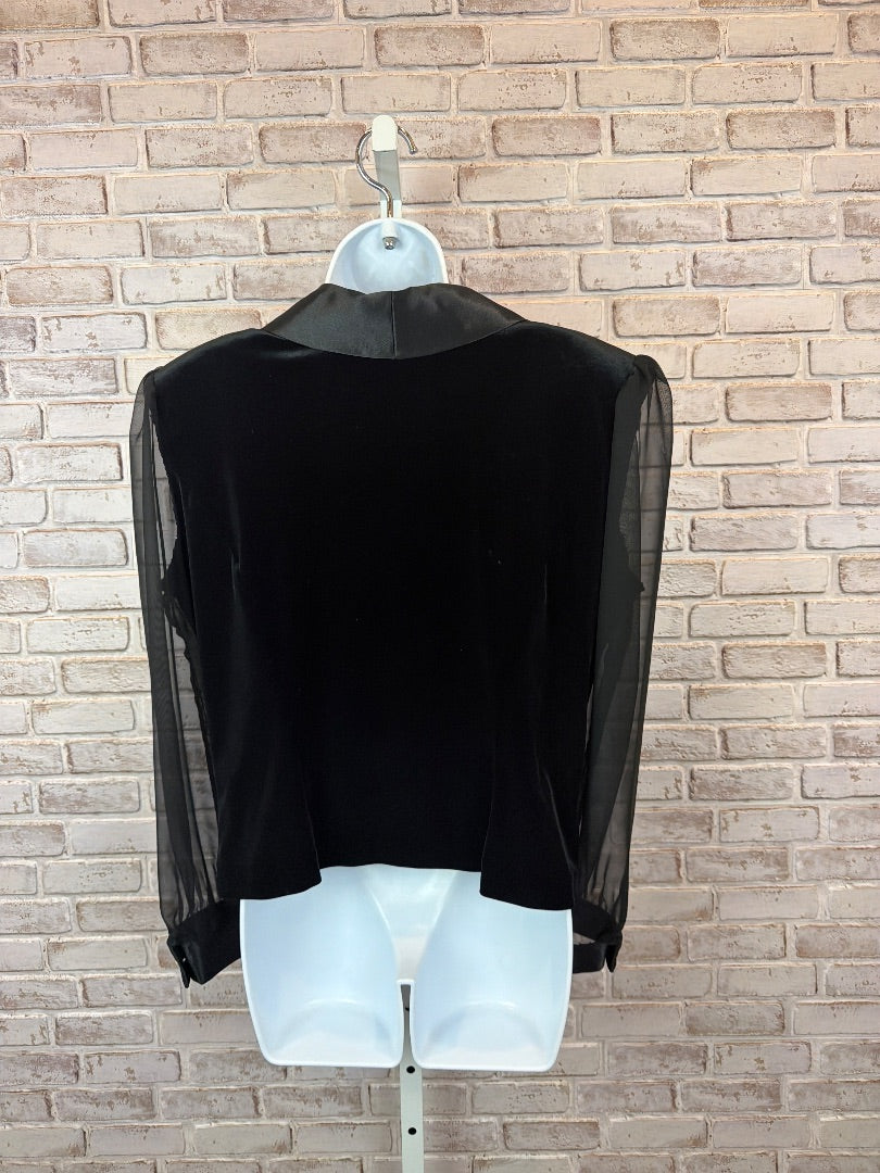 R&K Evenings Velvet Blazer, Black, 12, Used - Excellent