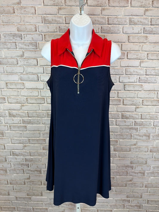 Roz & Ali Dress, Red/blue, Medium, Used - Good