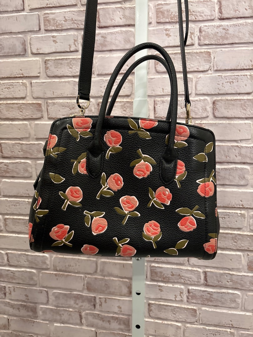Kate Spade Handbag, Black/pink floral, One Size, Used - Good