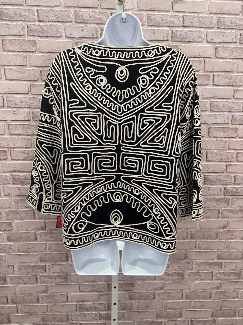 Joni B Blazer, Black/white, Large, New With Tags
