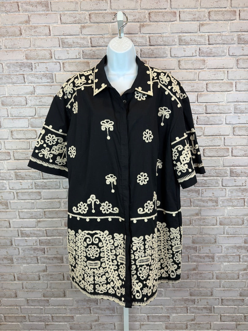 Maeve Shirt, black/white, XL