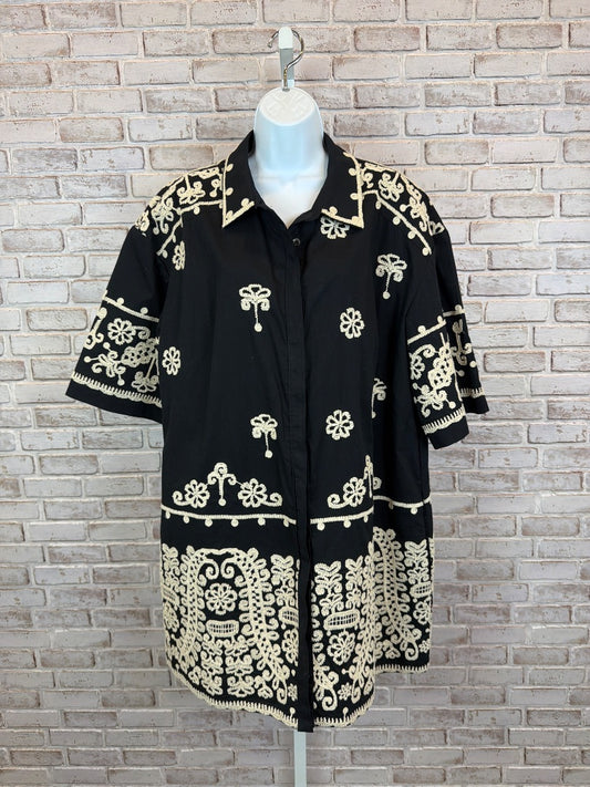 Maeve Shirt, black/white, XL