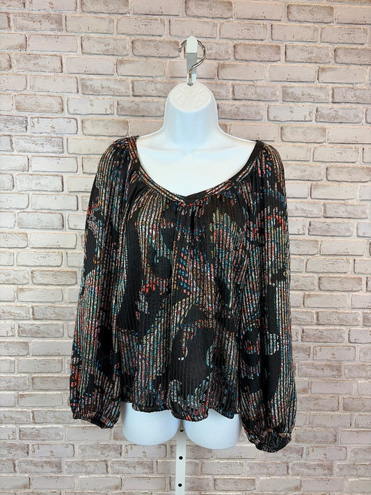 Maeve Shirt, Black multi, Medium, New With Tags