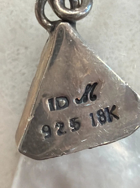 Various Jewelry - Earrings – Various 18k gold over 925 Sterling silver Earrings, Silver/yellow, One Size, Used - Excellent