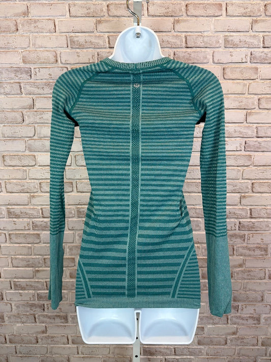 Lululemon “Our Pants Make Your Ugly Sweaters Loog Good” Shirt, Teal, Small, Used - Good