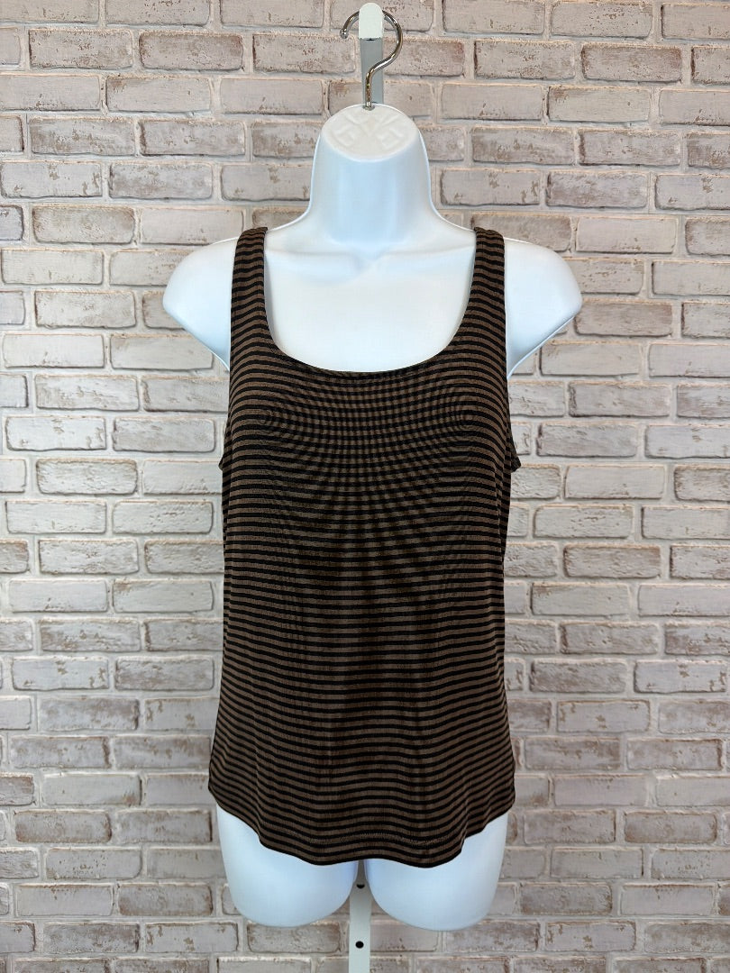 Chicos Tank top, brown/black multi, 1, Used - Good