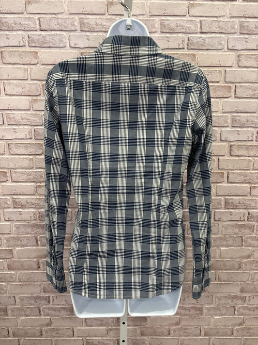 Banana Republic Shirt, Blue plaid, Small, Used - Good