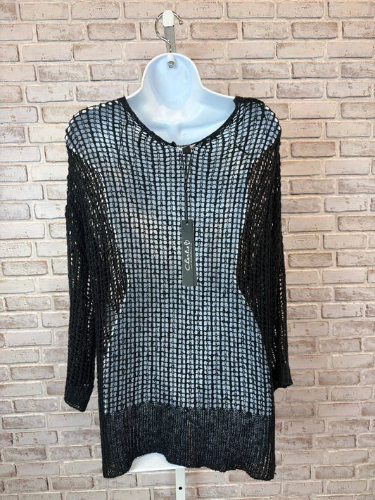 Charlie B Crochet Sweater – Black, Size XS – New With Tags Condition