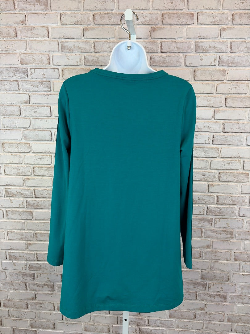 Chicos Shirt, Green, 0, Used - Good