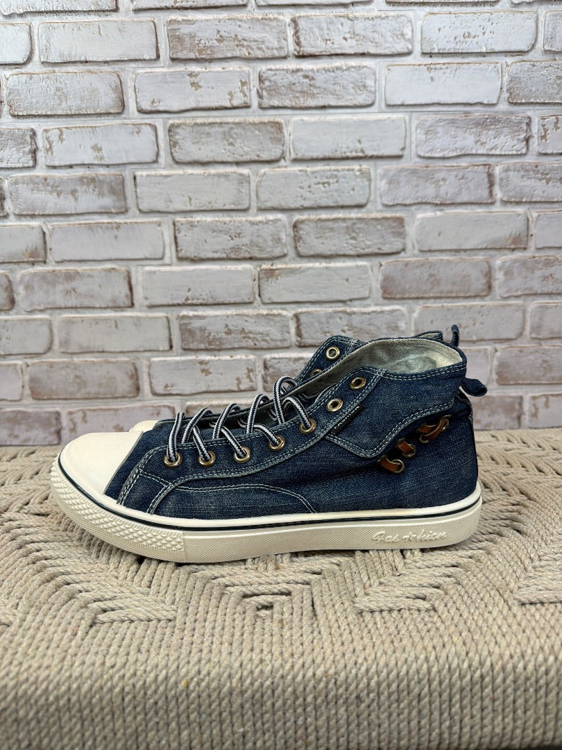 Fashion Sneakers, Denim, 42, Used - Good