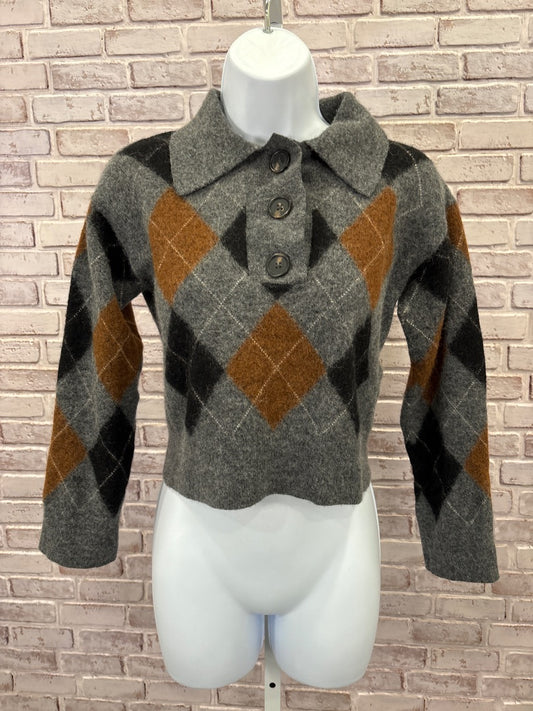Rails Sweater, Grey argyle multi, Medium, Used - Good
