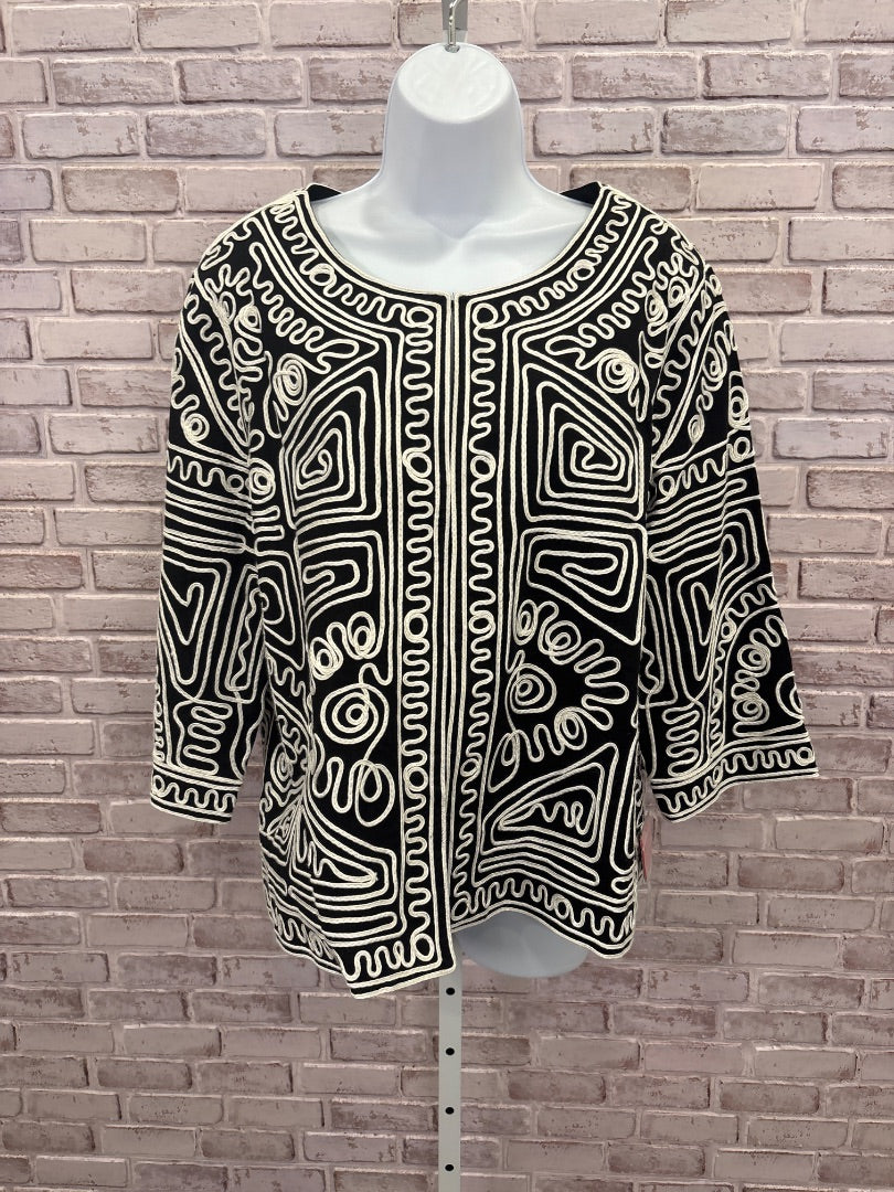 Joni B Blazer, Black/white, Large, New With Tags
