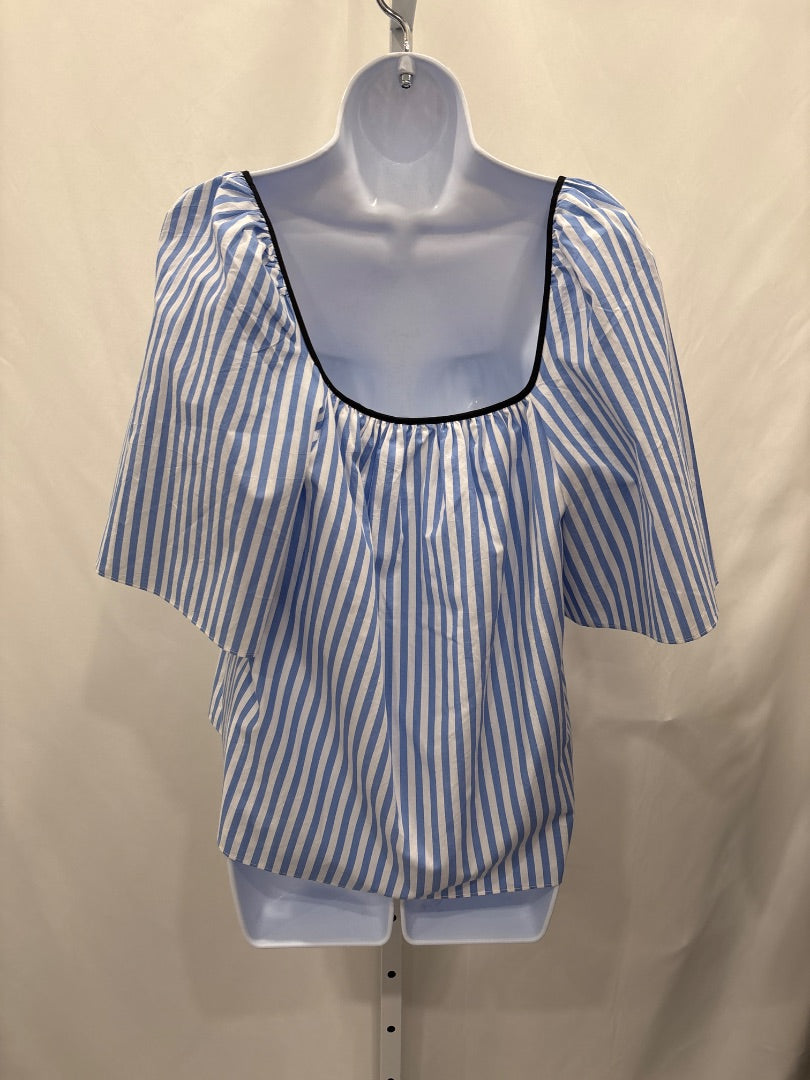 Pomander Shirt, Blue/white stripes, Large