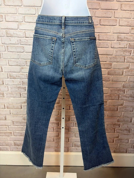 7 for All Mankind Bottom - Jeans – 7 for All Mankind Cropped Boot Jeans, Denim, 27, Used - Excellent