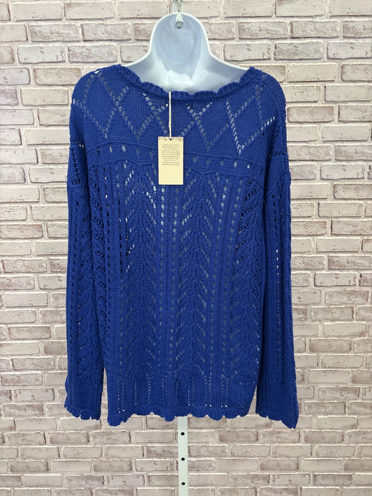 Grace & Lace Sweater, Blue, XL, New With Tags
