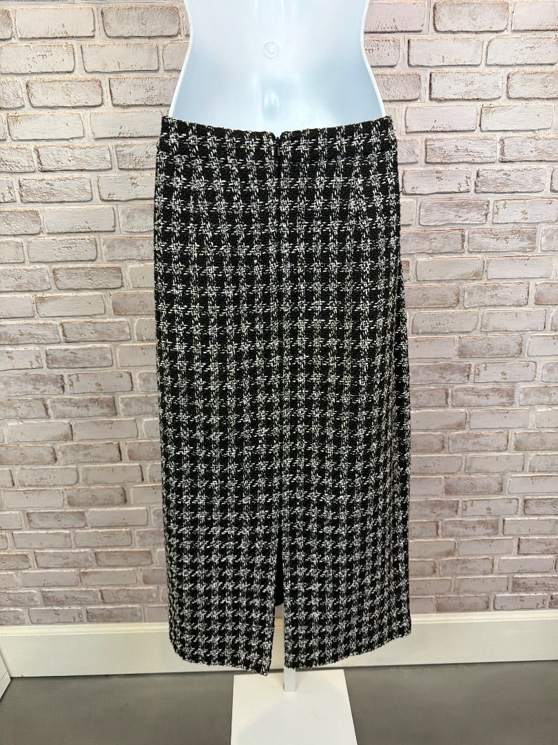 Halogen Skirt, Black/white houndstooth, 8, Used - Excellent