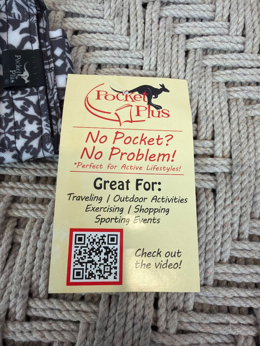 Pocket Plus pocket bag, grey/white, One Size, New With Tags