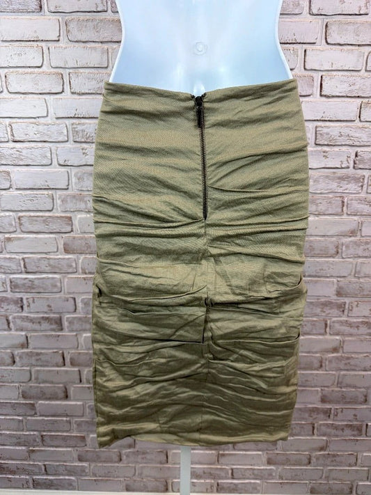 Atelier by Nicole Miller Bottom - Skirt – Atelier by Nicole Miller Skirt, Green khaki, 2, Used - Excellent