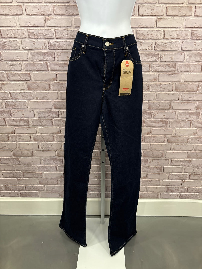 Levis 315 Shaping bootcut Jeans, dark denim, 33, New With Tags