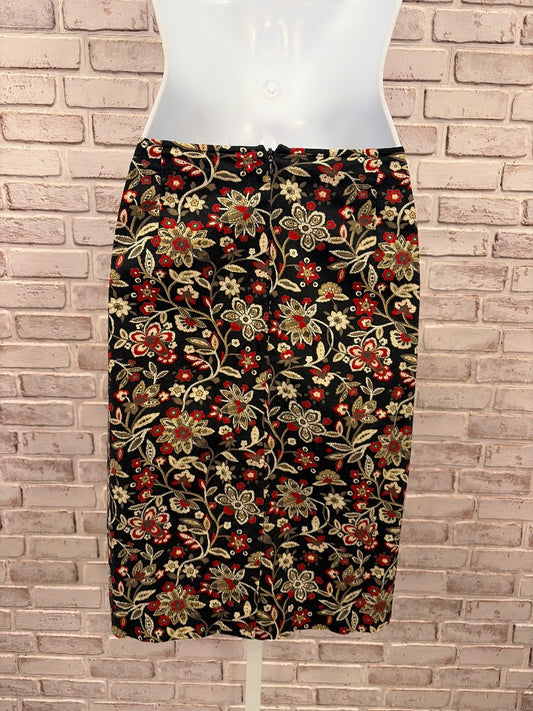 Jones New York Skirt, Black/red multi, 6, Used - Good