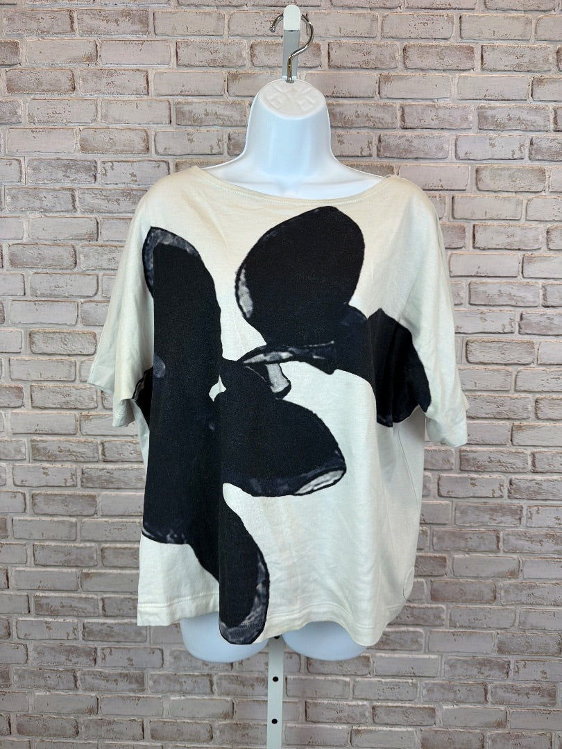 Akris Shirt, White/black, Large, Used - Good