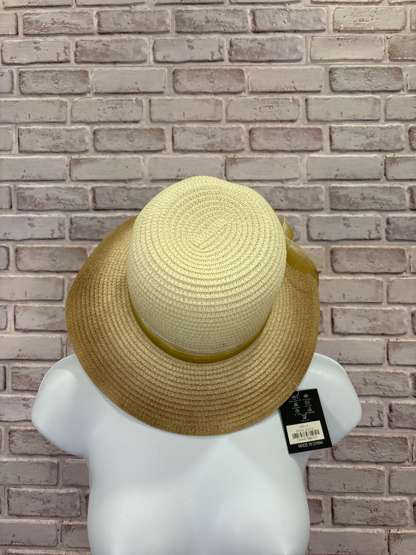 S.Christina Sun hats, Straw/yellow, One Size, New With Tags