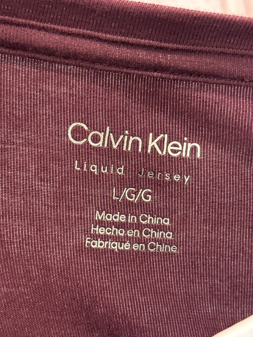 Calvin Klein Shirt, Maroon, Large, Used - Good