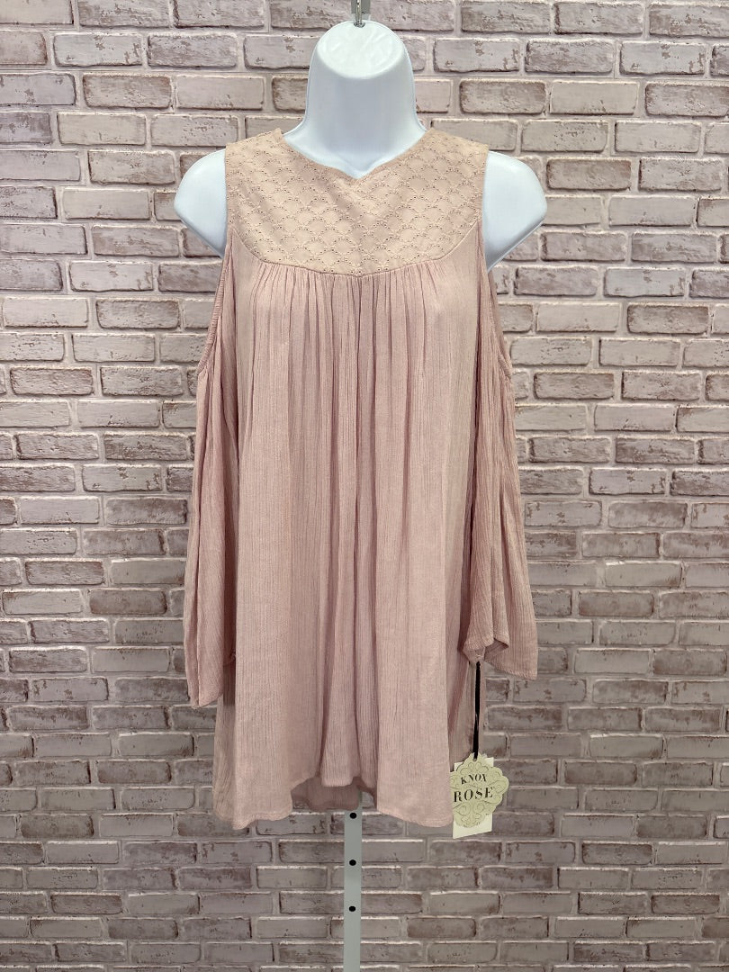 Knox Rose Cold Shoulder Top, Pink, XS, New With Tags