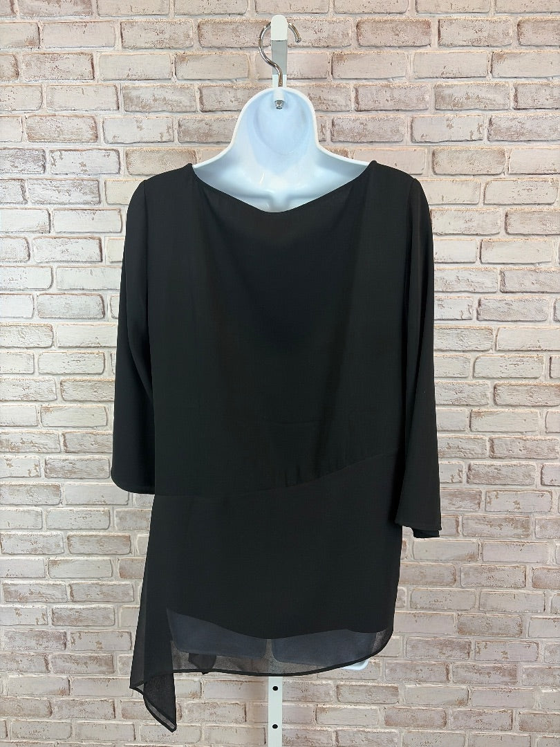 Chicos Shirt, Black, 0, Used - Good