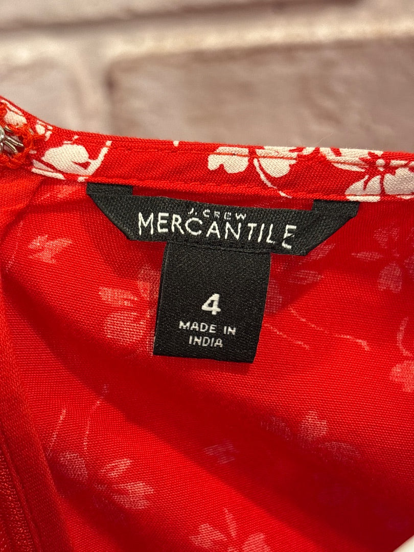 J.crew Dress, Red floral, Small/4, Used - Good