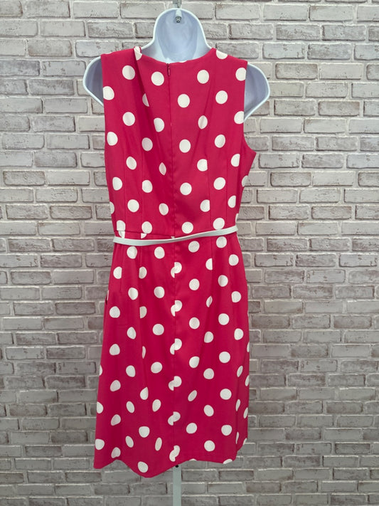 Dressbarn Dress, Pink/white polka dots, 12, Used - Good