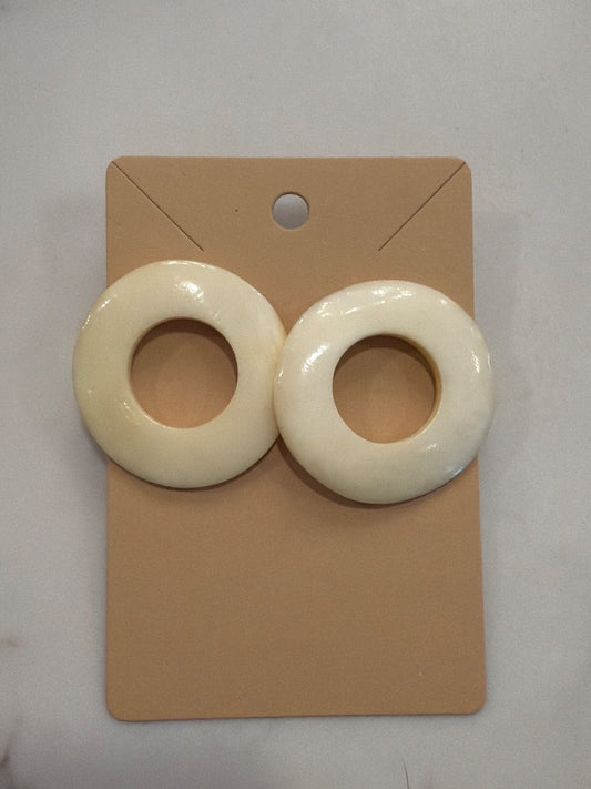 Various earrings, white, One Size