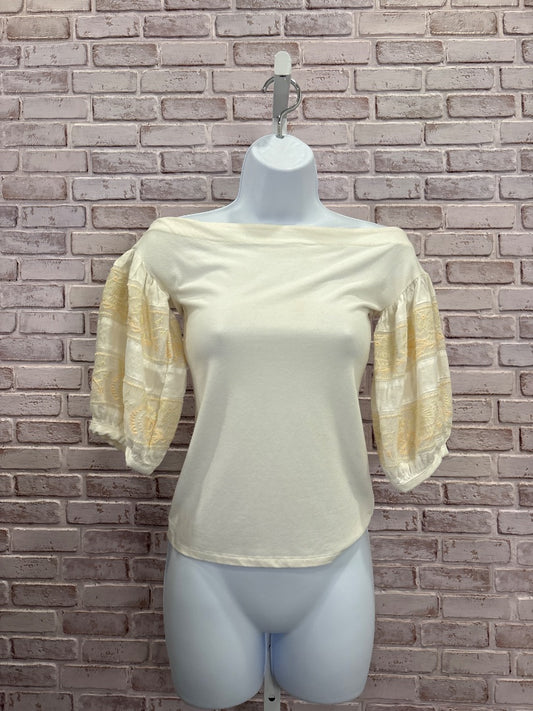 Free People Shirt, Cream, XS, Used - Good