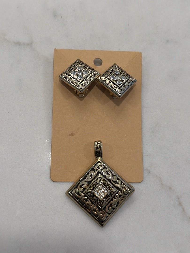 Various Matching Jewelry Set, Silver, One Size, Used - Good