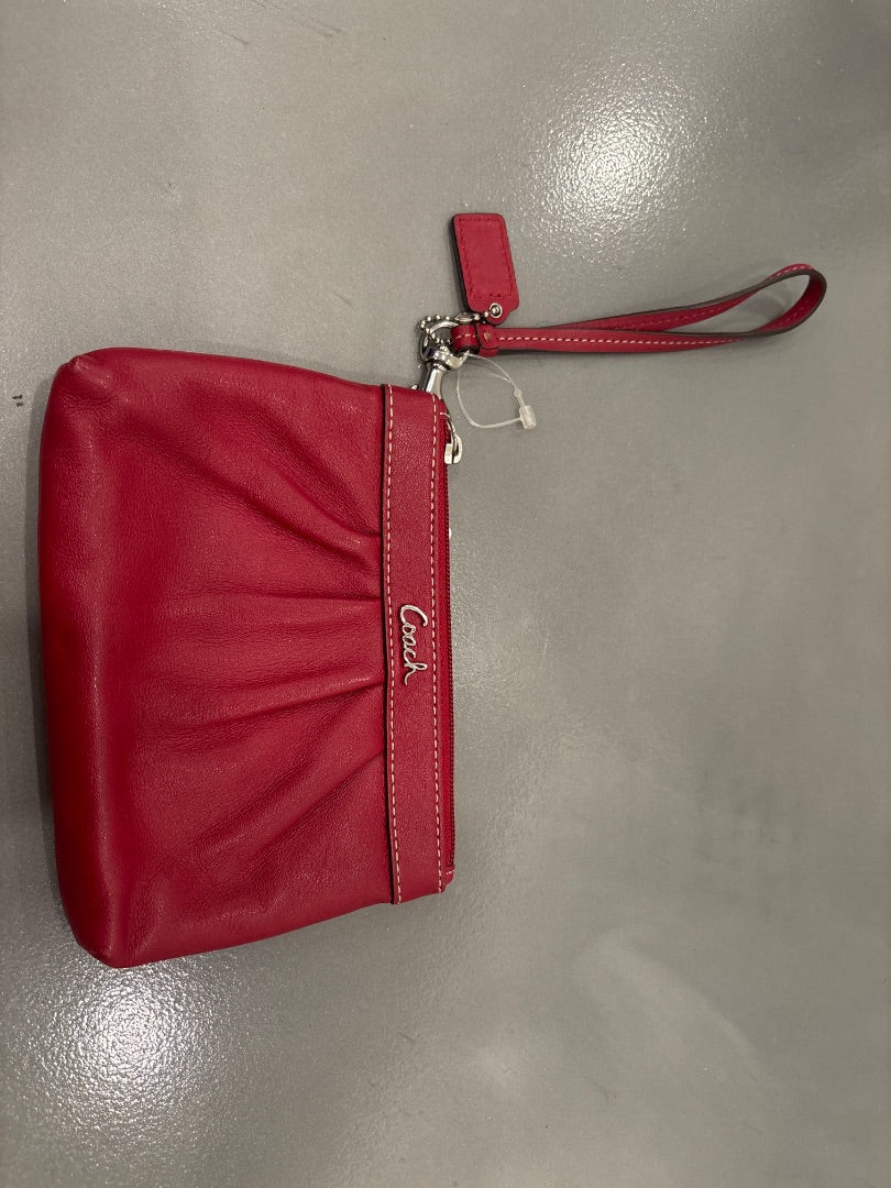 Coach Clutch, Red, One Size, Used - Good