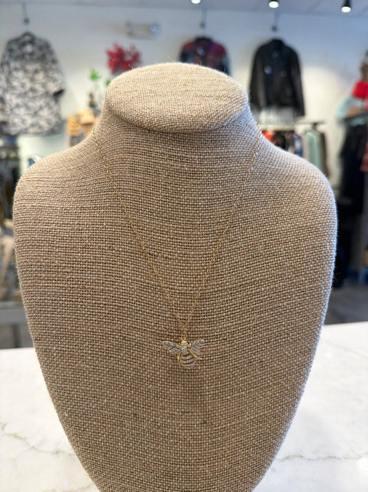 Various Sterling Silver Bee Necklace, Gold, One Size, Used - Good