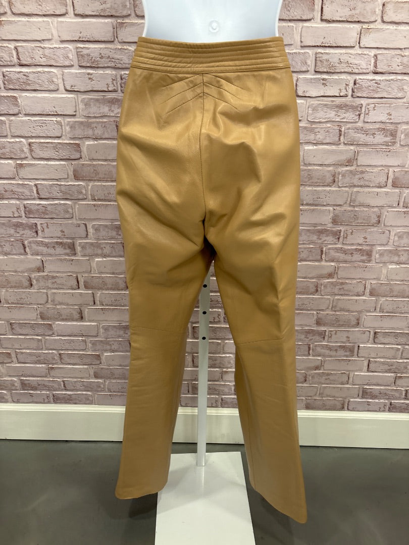 Margaret Godfrey Pants, Brown leather, Medium/8, Used - Good