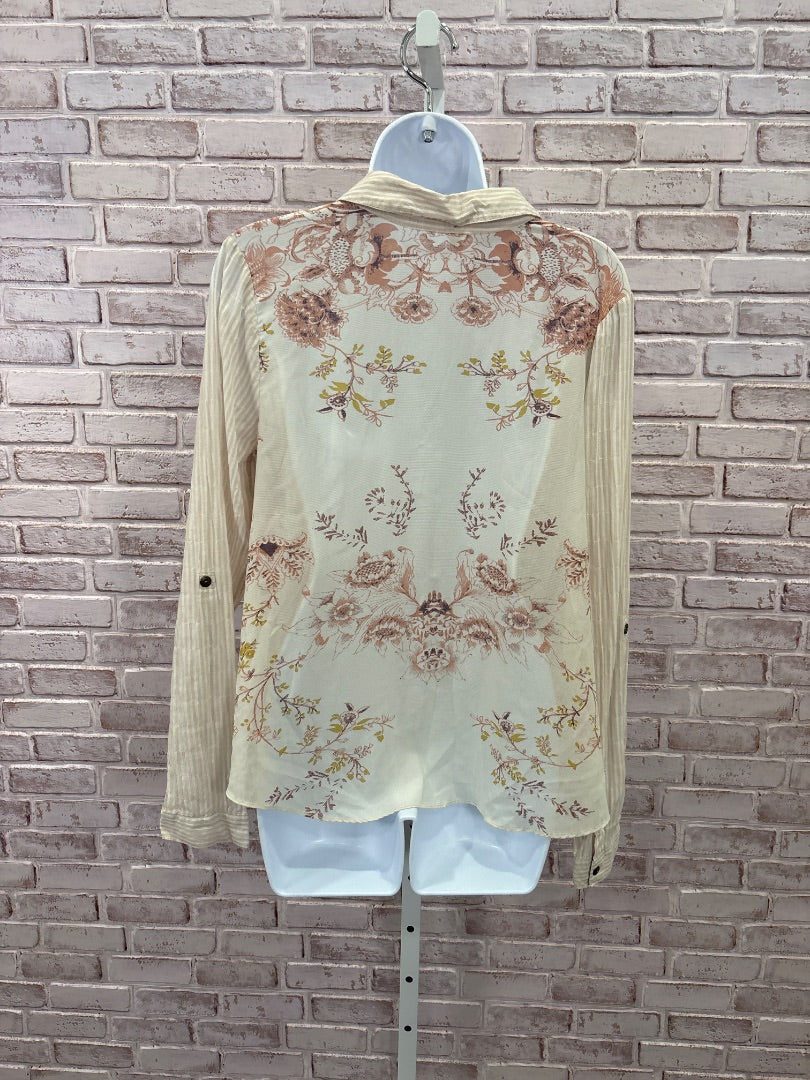 Free People Shirt, Beige, Small, Used - Good