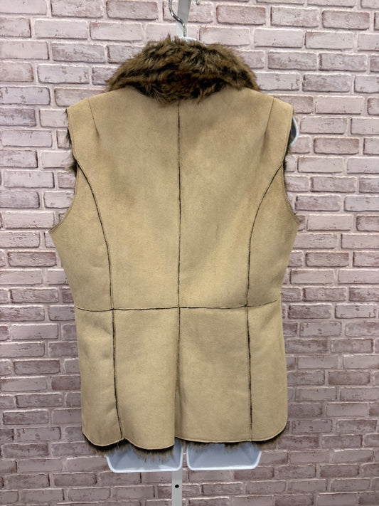 York Furrier Reversible Beaver fur Vest, Tan, 8, Used - Good