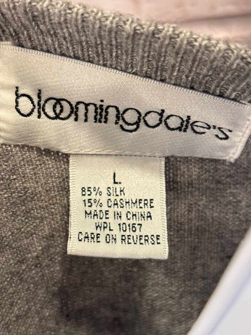 Bloomingdale’s Cardigan, Grey, Large, Used - Good
