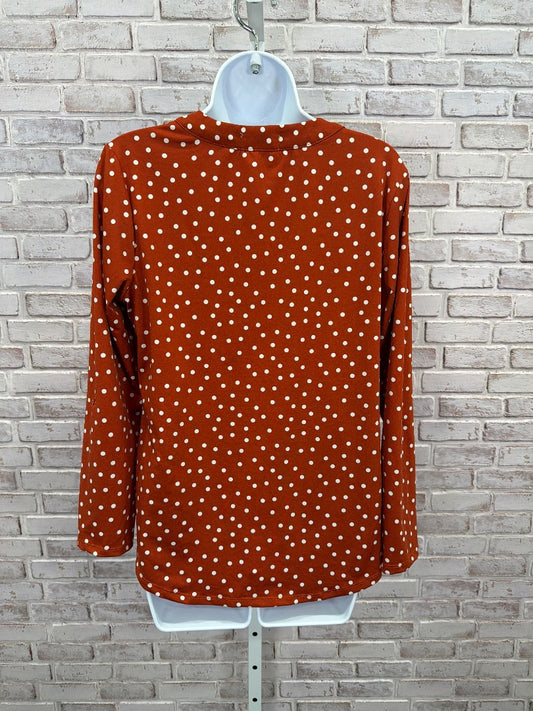 Blue Mood Shirt, Red/white polka dots, Medium, Used - Good