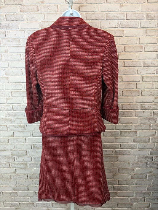 Kenneth Cole Matching Clothing Set – Kenneth Cole Wool Matching Suit Set, Red multi, 8, Used - Excellent