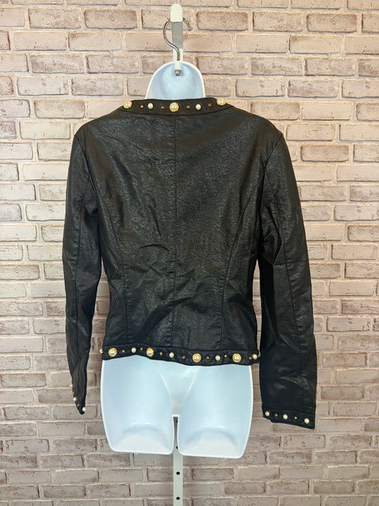 Frank Lyman faux leather Jacket, Black, Small, Used - Excellent