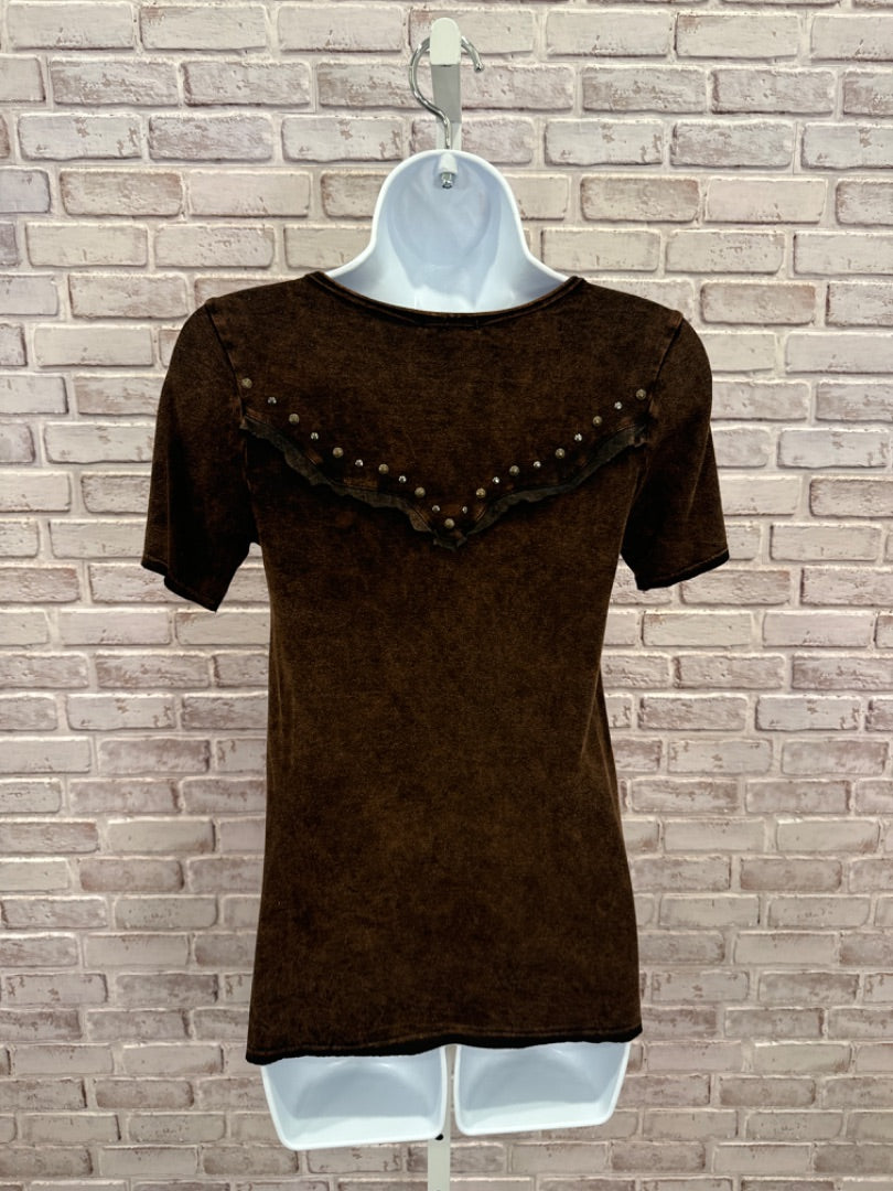 T Party Tee shirt, Brown, Small, Used - Good