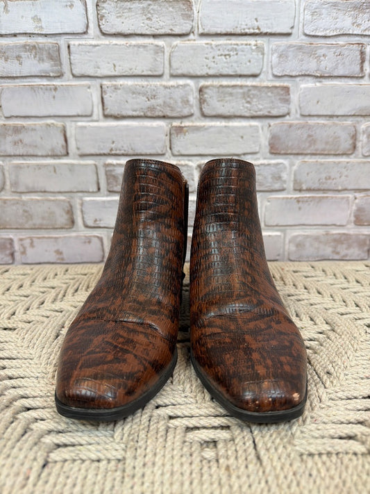 Franco Sarto Booties, Brown multi, 6.5, Used - Good