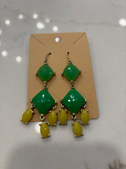 Various Earrings, Green, One Size, Used - Good