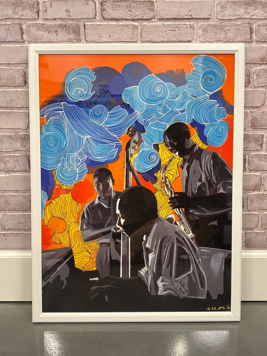 Sonic Strokes: 2 Joshua Patrick Gridley Framed art print, Multi, One Size, Brand New