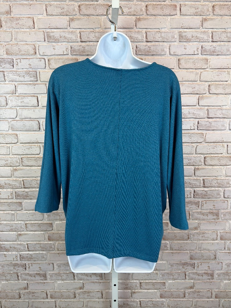 Chicos Shirt, Teal, 1, Used - Good