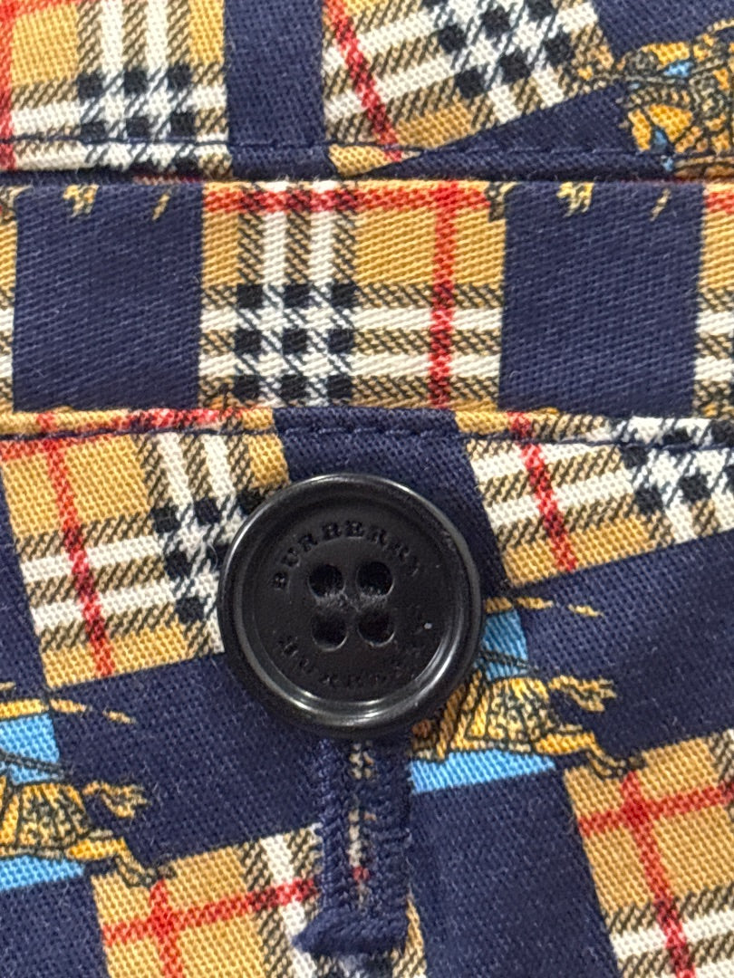 Burberry Pants, Plaid/navy, 6, Used - Excellent